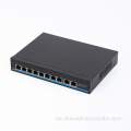 8 Port 10/100 / 1000 Mbps PoE Network Switch mit Uplinks